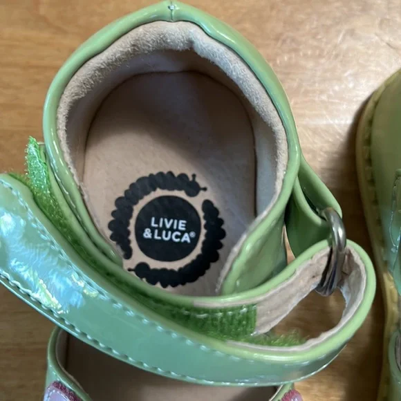 Livie & Luca Petunia Green Classic Patent Leather Shoes Sandals - Picture 5 of 8